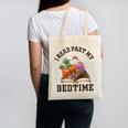 I Read Past My Bedtime Reading Dinosaur Book Lover Canvas Tote Bag