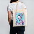 The Reader Retro Reading Skeleton Books Flowers Tarot Card Canvas Tote Bag The Reader Retro Reading Skeleton Books Flowers Tarot Card Canvas Tote Bag