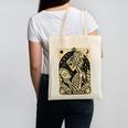 The Reader Tarot Card Book Lover Skeleton Reading Book Canvas Tote Bag
