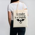 A Reader Without Their Book Is A Tragedy Dragon Rider Canvas Tote Bag