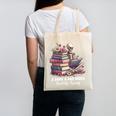 Reading A Book Per Day Keeps Reality Away Skeleton Books Canvas Tote Bag