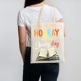 Reading Books Bibliophile Hooray It's Library Day Canvas Tote Bag