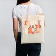 In My Reading Era Groovy Book Lovers Library Reading Women Canvas Tote Bag