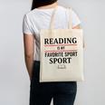 Reading Is My Favorite Sport Book Lover Saying Quote Canvas Tote Bag Reading Is My Favorite Sport Book Lover Saying Quote Canvas Tote Bag