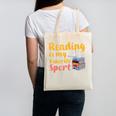 Reading Is My Favorite Sport Book Lovers Canvas Tote Bag