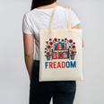 Reading Freadom Freedom Book Lover 4th Of July Men Women Canvas Tote Bag