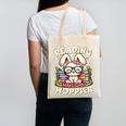 Reading Makes You Hoppier Bunny Book Fans Toddler Kid Canvas Tote Bag