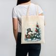 Reading Is Snow Much Fun Christmas Books Snowman Bookworm Canvas Tote Bag