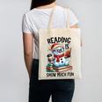 Reading Is Snow Much Fun Christmas Bookworm Snowman Reading Canvas Tote Bag Reading Is Snow Much Fun Christmas Bookworm Snowman Reading Canvas Tote Bag