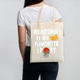Reading Is My Tee Favorite Sport Basketball World Book Day Canvas Tote Bag