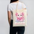 Readsalotl Axolotl Reading Cute Book Lover Bookworm Canvas Tote Bag