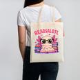 Readsolotl Pink Kawaii Axolotl Book Lover Reading Canvas Tote Bag