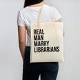 Real Men Marry Librarians – Book Lover Husband Canvas Tote Bag Real Men Marry Librarians – Book Lover Husband Canvas Tote Bag