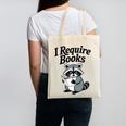I Require Books Raccoon Reading For Book Lovers Canvas Tote Bag I Require Books Raccoon Reading For Book Lovers Canvas Tote Bag