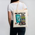 Respect Elders Cellphone Pushing Books In a Wheelchair Canvas Tote Bag