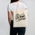 Retro Book Worm Reading For Book Lovers Canvas Tote Bag Retro Book Worm Reading For Book Lovers Canvas Tote Bag
