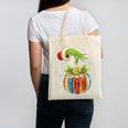 Retro Christmas Ornament Book Christmas Teacher Librarian Canvas Tote Bag