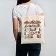 Retro Ghost Reading Book Teacher Librarian Bookish Christmas Canvas Tote Bag