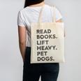 Retro Gym Book Lover Read Books Lift Heavy Pet Dogs Canvas Tote Bag Retro Gym Book Lover Read Books Lift Heavy Pet Dogs Canvas Tote Bag