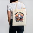 Retro I Just Want To Read Books And Pet Cats Cat Canvas Tote Bag