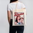 Retro Vampire Book Cover Style Stay Hydrated Halloween Canvas Tote Bag
