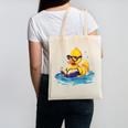 Rubber Duck Reading Book Swim Rubber Duckling Rubber Duckie Canvas Tote Bag