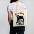 Salem Witch Book Club Bookish Halloween Cat Women Canvas Tote Bag Salem Witch Book Club Bookish Halloween Cat Women Canvas Tote Bag