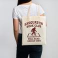 Sasquatch Book Club Bigfoot Reading Cryptid Vintage Canvas Tote Bag