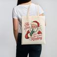 He Sees What You'Ve Been Reading Bookish Christmas Humor Canvas Tote Bag