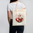 He Sees What You'Ve Been Reading Santa Book Lover For Women Canvas Tote Bag