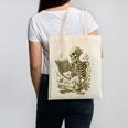 Skeleton Book Floral Skull Halloween Teacher Costume Canvas Tote Bag Skeleton Book Floral Skull Halloween Teacher Costume Canvas Tote Bag