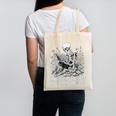 Skeleton Reading Book Anxious Stressed True Crime Obsessed Canvas Tote Bag