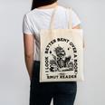 Smut Reader Skeleton Book Lover Dark Humor Art Premium Tri-Blend Canvas Tote Bag
