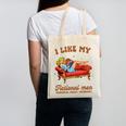 Smutty Book Lover I Like My Fictional Men Spicy Book Canvas Tote Bag
