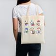 Snowman Reading Book Santa Christmas Bookish Teacher Canvas Tote Bag