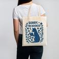 Sorry I'm Booked Cat Reading Book Boho Flowers Vintage Canvas Tote Bag Sorry I'm Booked Cat Reading Book Boho Flowers Vintage Canvas Tote Bag