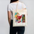 Stay Curious Monkey Reading Book Lover Bookworm Canvas Tote Bag
