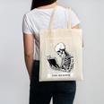 Tarot Card Shirt The Reader Tarot Skeleton Reading Book Canvas Tote Bag