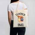 Teacher Snail With Glasses On Books Cute Pre-K Kindergarten Canvas Tote Bag