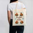 Thankful For Books Turkey Reading Book Lovers Fall Teacher Canvas Tote Bag