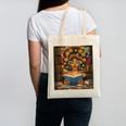 History Month Black Afro Girl Women Book Lovers Flower Canvas Tote Bag
