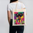 History Month Educated Black Women Girls Reading Book Canvas Tote Bag