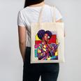 History Woman Reading Book Geometric Girl Educated Canvas Tote Bag