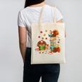 Turkey Reading Books Fall Librarian Book Lover Teacher Kids Canvas Tote Bag