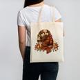 Turkey Reading Books Fall Season Thanksgiving Teacher Book Canvas Tote Bag