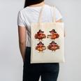 Turkey Reading Books Shirt Thanksgiving Turkey Bookworm Canvas Tote Bag