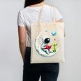 UFO Alien Astronaut Reading Book In Space Canvas Tote Bag