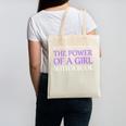 Never Underestimate Girl With A Book Women Inspiration Quote Canvas Tote Bag