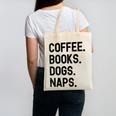 Vintage Coffee Books Dogs Naps Retro Canvas Tote Bag
