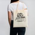 Vintage Retro Coffee Books & Cat Naps Canvas Tote Bag Vintage Retro Coffee Books & Cat Naps Canvas Tote Bag
